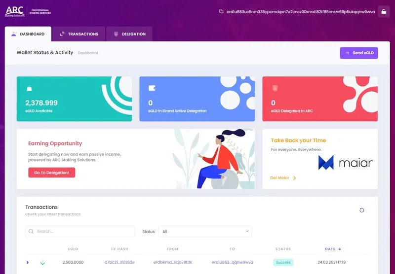 How to delegate by using the ARC Stake Wallet