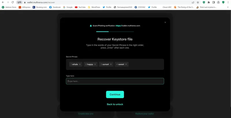 How to import an xPortal Wallet in the MultiversX Web Wallet