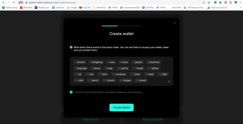 How to create a MultiversX Testnet Wallet