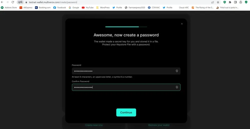 How to create a MultiversX Testnet Wallet