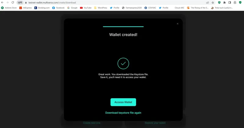 How to create a MultiversX Testnet Wallet