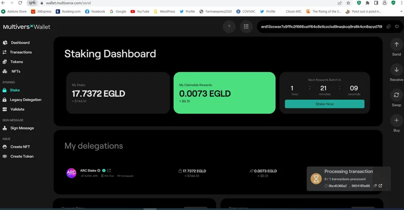 How to delegate by using the MultiversX Web Wallet