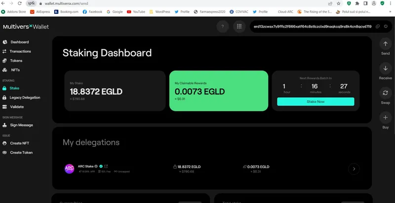 How to delegate by using the MultiversX Web Wallet